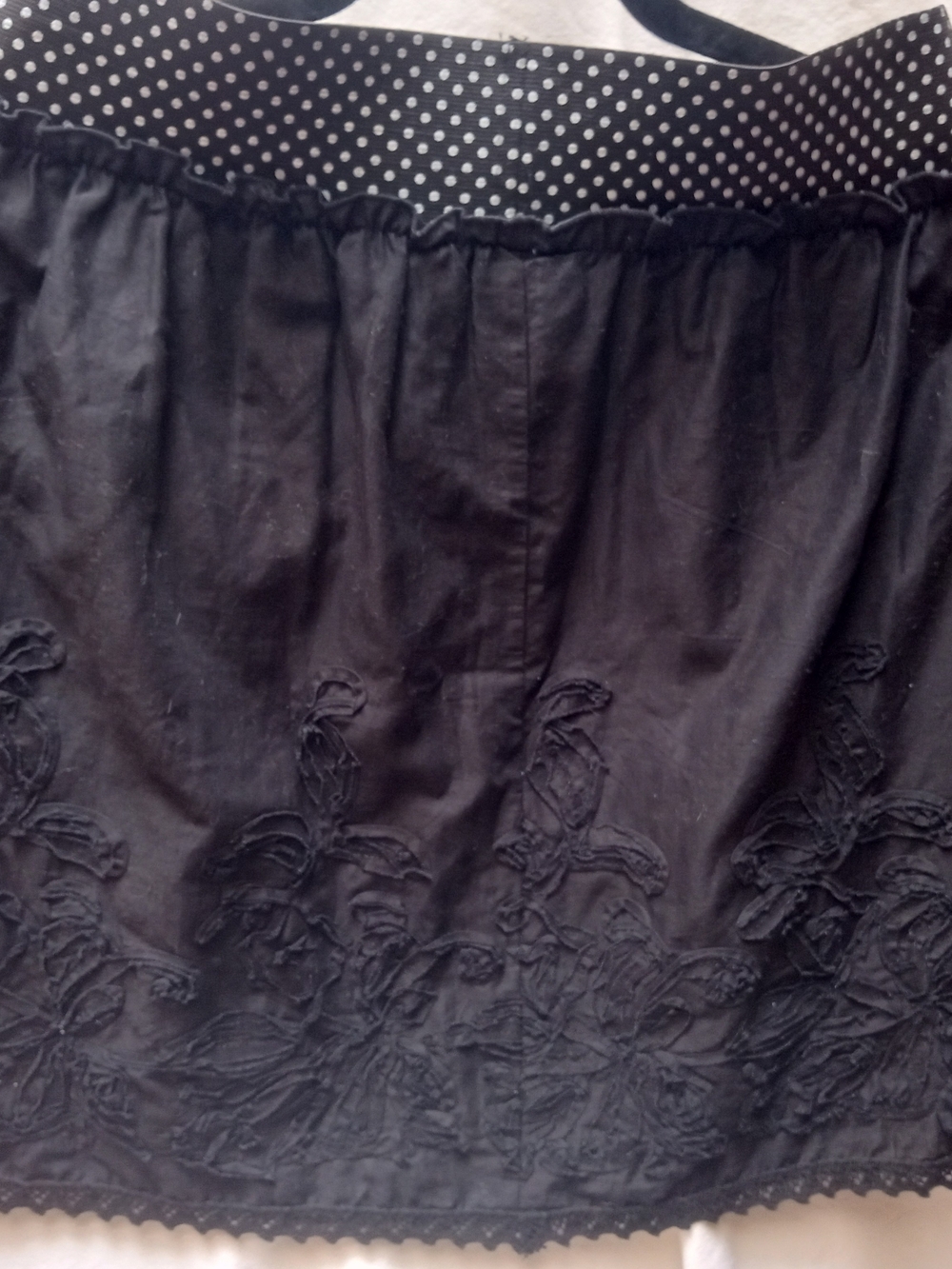 Speechless Black A-Line Skirt with Polka Dot Waistband